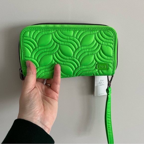 NWT splits XL lug wallet lime green - Picture 1 of 7